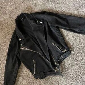 Kittenish Denim Moto Jacket